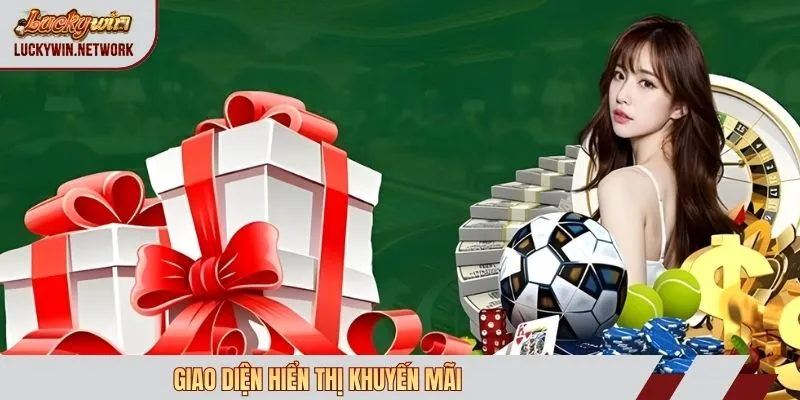 Giao diện hiển thị khuyến mãi 