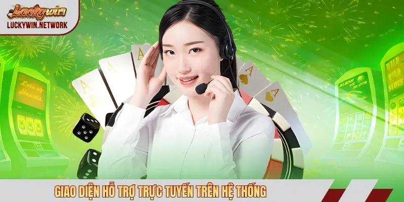 Giao diện hỗ trợ trực tuyến trên hệ thống